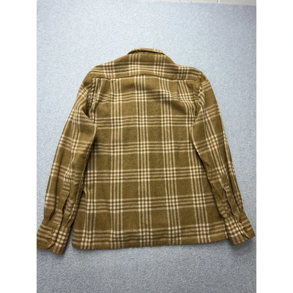 Vintage Cranbrook‎ Jacket Mens Medium Brown Plaid Wool Quilted Lined Workwear